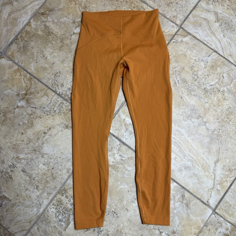 Lululemon High Rise Leggings Size 6 Orange Athletic Pants Outdoor Active